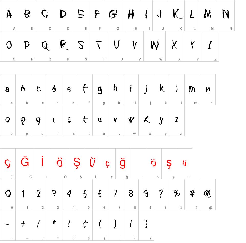 Blank Eye Font font